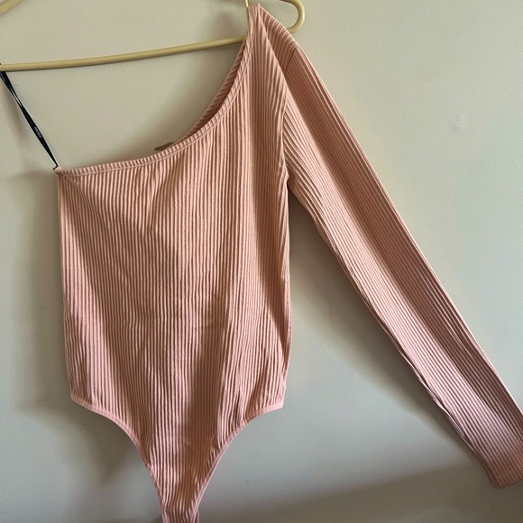 Forever 21 Pink One Shoulder Bodysuit- Mediun - Picture 1 of 1